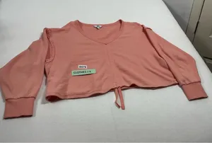 Womans Excellent Condition Joy Lab Pullover Oversize Cropped Sweatshirt XL Melon thumbnail 1