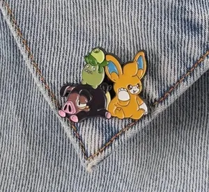 Pokémon Smoliv Lechonk Pawmi enamel pin thumbnail 1
