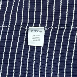 NWT!! STAUD Shoko Stripe Long Sleeve Sweater Dress Navy Blue White Striped Large thumbnail 14