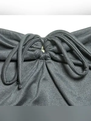 Electric Behaviour Navy Blue Strapless Ruched Tube Top XL NWT thumbnail 6