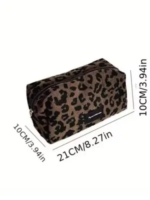 NWT Leopard Print Travel Dopp Kit Cosmetic Bag thumbnail 3