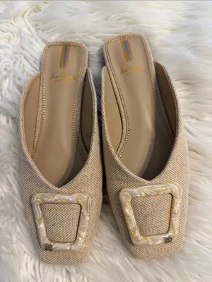 Sam Edelman Beige Slip-On Mule with Decorative Buckle size 6.5 excellent conditi thumbnail 1