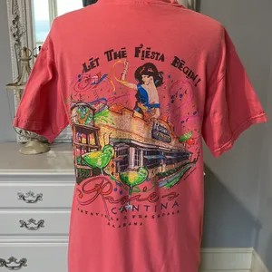 Comfort Colors Rosies Cantina Tshirt Womens Small Short Sleeve Shirt Cotton Coral thumbnail 4