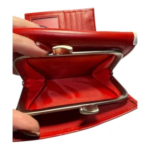 Vintage Rolfs Red Calfskin Leather Wallet | Coin Purse | Snap Closure thumbnail 9