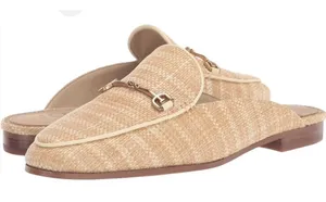 Sam Edelman Womens Linnie Bit Mule Beige Neutral Raffia Size 6.5 Equestrian thumbnail 1