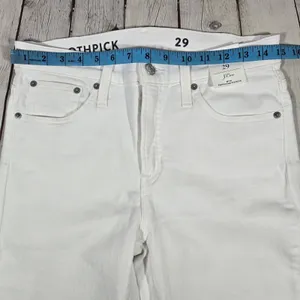 J.Crew 9" Toothpick Skinny Jeans White Size 29 B3584 SP22‎ Ankle Denim thumbnail 10