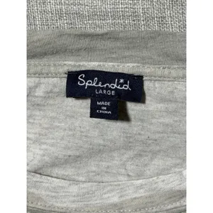 Splendid‎ Womens Large Gray Camo Short Sleeve Crew Neck T-Shirt Camouflage Tee thumbnail 3