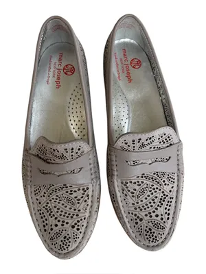 EUC Marc Joseph Leather Chambers Street Loafers Grey Size 6.5 thumbnail 2
