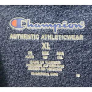 Champion Hooded Sweatshirt Womens Xl Navy With Red‎ Lettering. thumbnail 4