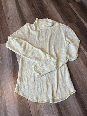 NWOT Free People You and I Long Sleeve in Lime Green thumbnail 2