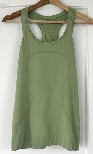 Lululemon Womens 6 Run Swiftly Tech Tank Top 2.0 Green Racerback hip length thumbnail 1