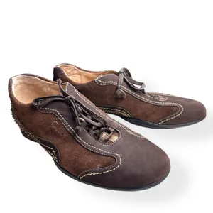 Gabor Comfort‎ Suede Leather Lace Up Sneakers Brown 8.5 UK 10.5 US Wide Utility thumbnail 2