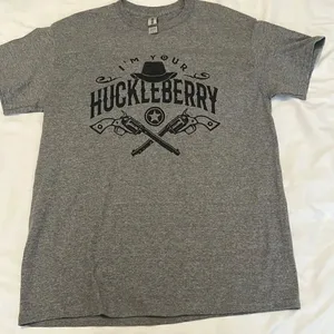 NWOT Tombstone “I’m your Huckleberry” women’s size M short sleeve T-shirt thumbnail 2