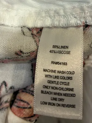 Marc New York White Pants with‎ Orange Floral Accents 55% Linen thumbnail 11