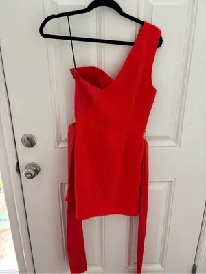 NBD Jasper Mini Dress in Red-Orange NWT thumbnail 5