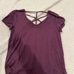 Women's Purple Crisscross Back Top thumbnail 2