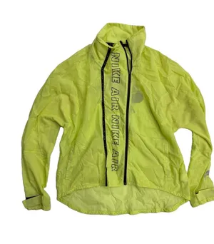 Nike Air Women’s L Volt Neon Yellow Running Jacket Windbreaker Lightweight thumbnail 1