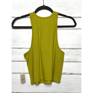 Free People Free-Est Milani Ribbed Tank Top Green Size Medium NWT thumbnail 3