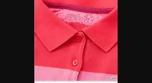 Gap BabyGap Pink Stripe Sleeveless Polo Top Girls 9-12 Months thumbnail 3