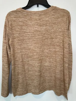 Old Navy Long Sleeve Sweater Size XL 14-16 Brown Space Dye Knit Pullover thumbnail 3