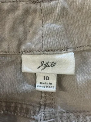 Vintage J. Jill Shorts Womens 10 Beige Chino Bermuda Twill 100% Cotton Casual thumbnail 3