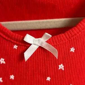 ✨Daydreamer Red Bow Tank Sz Small Top with White Stars✨ thumbnail 7