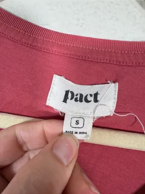 Pact Pink Organic Cotton Tee Shirt Womens S Casual Beachy Natural Fibers Top thumbnail 10