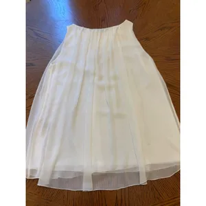 Alice + Olivia Pleated Chiffon Top Womens Small White Blouse C312019602 thumbnail 6