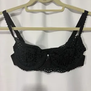 For‎ Love And Lemons Sophie Eyelet Bra Black Romantic Feminine Dainty Small thumbnail 4