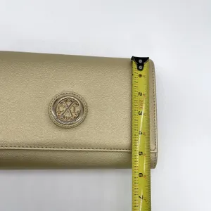 CXL by Christian Lacroix Paris Caviar Clutch Gold Metallic Minimal Glam‎ Chic thumbnail 10