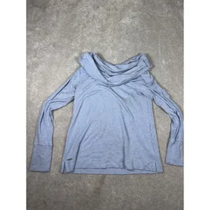 Lilly Pulitzer Belinda Heather Blue‎ Shawl Pullover Sweater Large *** thumbnail 3