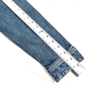 J. Crew Denim Jacket Medium Blue Wash Medium Stretch Trucker Coat Fall EUC thumbnail 9