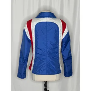 Vintage NUMBER 1 SKI Colorblock Jacket Blue Red White Retro 80s 90s Medium thumbnail 8