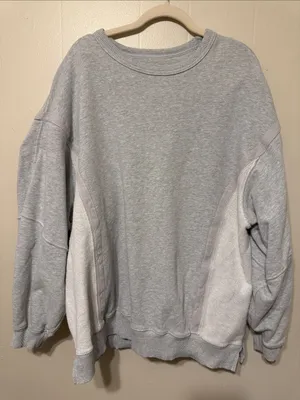 Aerie Womebs Crewneck Sweater in Light Gray thumbnail 1
