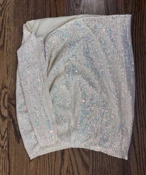 Sparkly white skirt thumbnail 1
