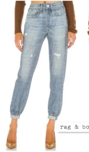 🍁 rag & bone Miramar Faux Denim Cotton Joggers Pants - Size XL thumbnail 1
