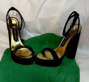 Jessica Rich Noir Black Platform Heels with dust bag size 37. thumbnail 5