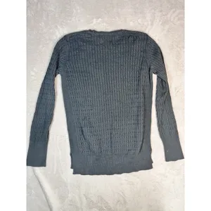 Pact Gray Cable Knit Sweater Women’s M Organic Cotton Pullover Boxy Tunic thumbnail 7