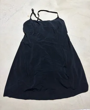 Aerie offline Black Spaghetti Strap tennis Dress built in shorts large thumbnail 1