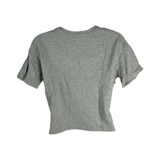 Isa & Ella Cropped Womens T-Shirt Small Gray Cotton Short Sleeve Casual Wear thumbnail 2