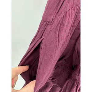 Knox Rose Midi Dress Size 2X Burgundy‎ Embroidery Boho Peasant Fall Cottagecore thumbnail 8