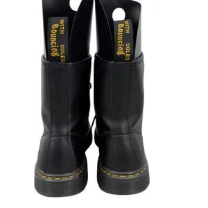 Dr Martens Zavala‎ Black Leather Combat Boots Womens 8 Lace Up Whimsigoth Punk thumbnail 4