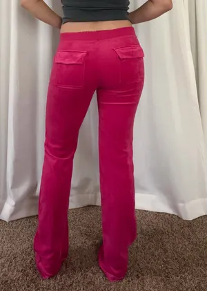 Beta House Velour Pink Sweatpants thumbnail 2