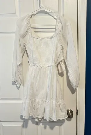 Altar'd State Long Sleeve Dress White thumbnail 1