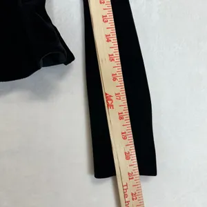 Vintage Black Velvet Off-Shoulder Small-Medium Cropped Top Beaded Glam‎ Gothic thumbnail 7