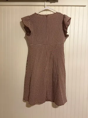 SheIn Brown gingham sundress thumbnail 2