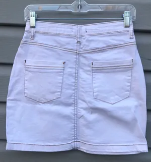 Nasty Gal White Denim Mini Skirt thumbnail 2