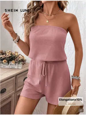 SheIn Strapless romper thumbnail 1