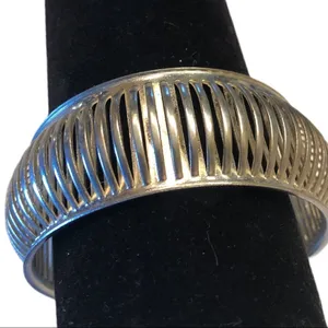 Cute design bangle. Costume Silver thumbnail 3