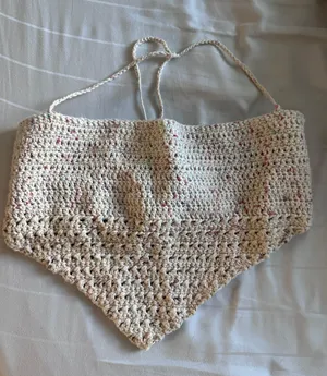 handmade crochet bandana top thumbnail 1